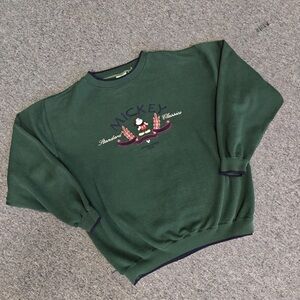Disney Green Sweatshirt with Embroidered Detail